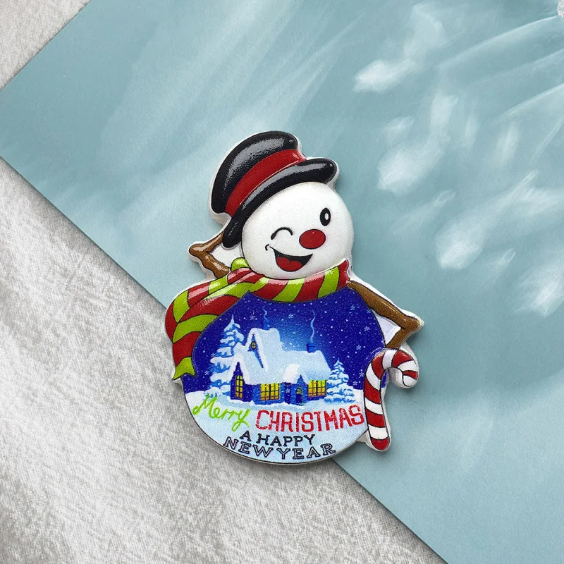 

American Cartoon Merry Christmas3dSnowman Refrigerator Magnet Personalized Creative Travel Souvenir Home Decoration
