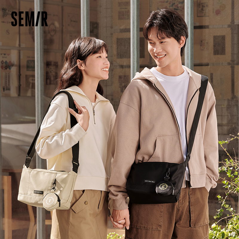  Semir Crossbody Bag Men Fashion Outdoor Utility Bag New Autumn Couple Backpack Letter Trendy Large Capacity Dumpling Bag 