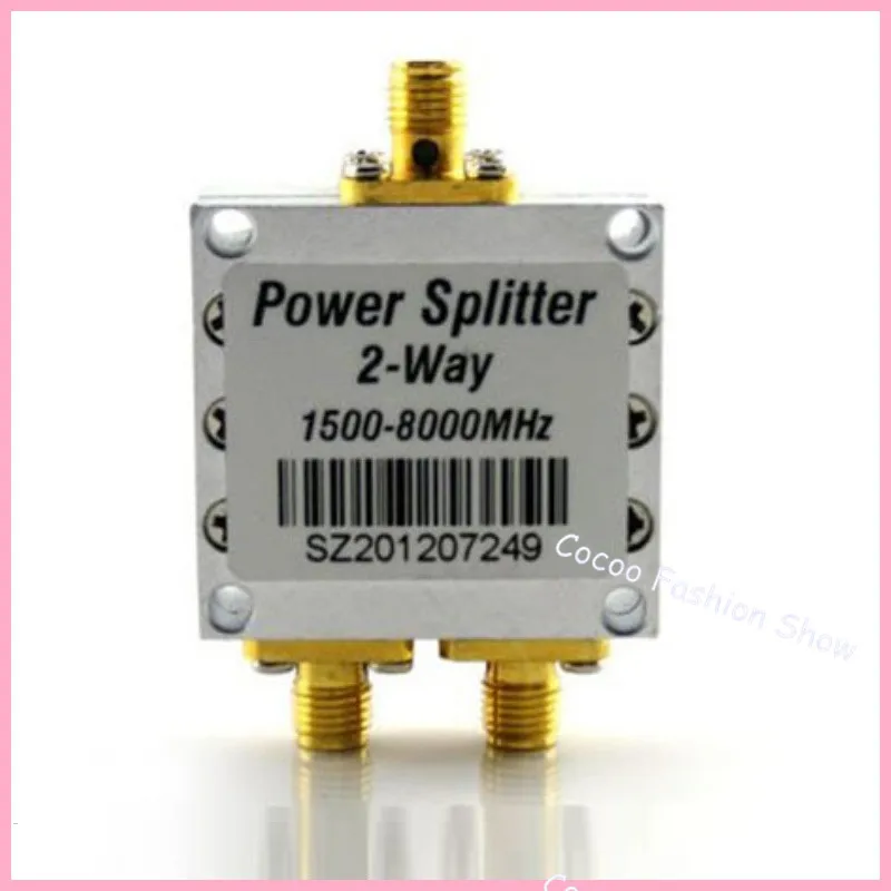 2 Way Power Splitter Combiner SMA 1500-8000MHz Divider For PHS/WLAN indoor coverage project/Mobile Signal Booster/wifi router