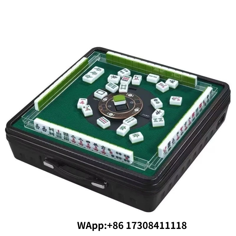 Premium Portable Smart Fully Automatic Mahjong Table Machine Perfect for Indoor & Outdoor Family Camping, and Outdoor Party