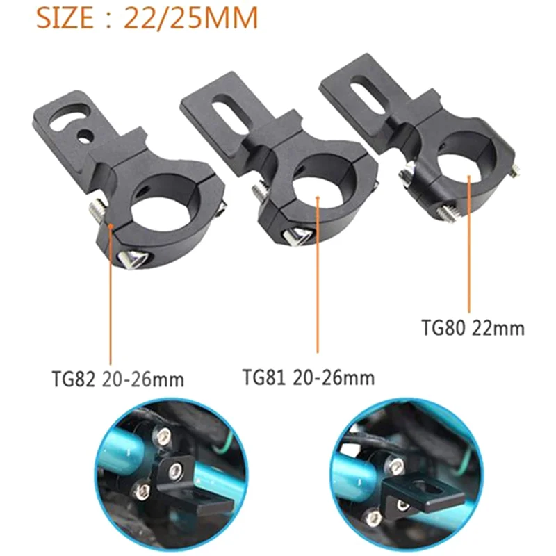 2PCS Universal Handlebar Holder 22Mm Motorcycle Headlight Bracket Spotlight Holder Tube Clamp For Cafer Chopper,TG80