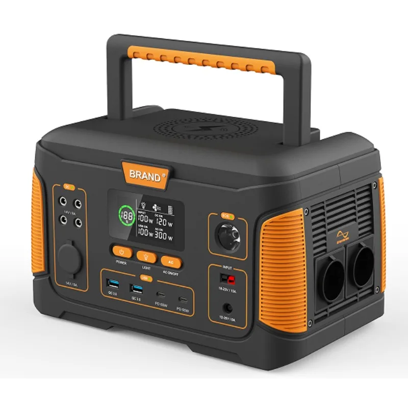 

[Hot Sale] Customized 650W 577.2WH - 22.2V/26Ah Lithium Ion Energy System Rechargeable Solar Generator Outdoor Portable Power S