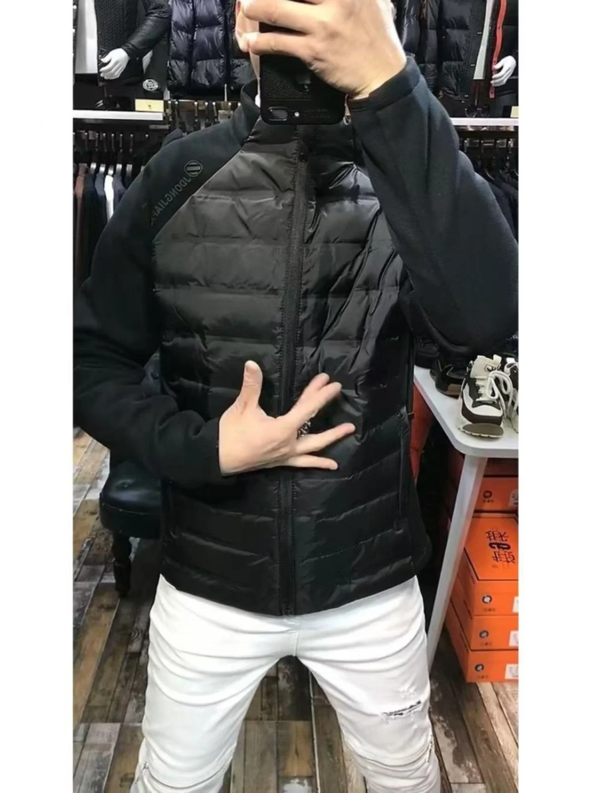 

Теплый воротник-стойка в стиле пэчворк, мужской хлопковый трент, универсальный, удобный, модный, японский, в стиле ретро, подходит для молодежи