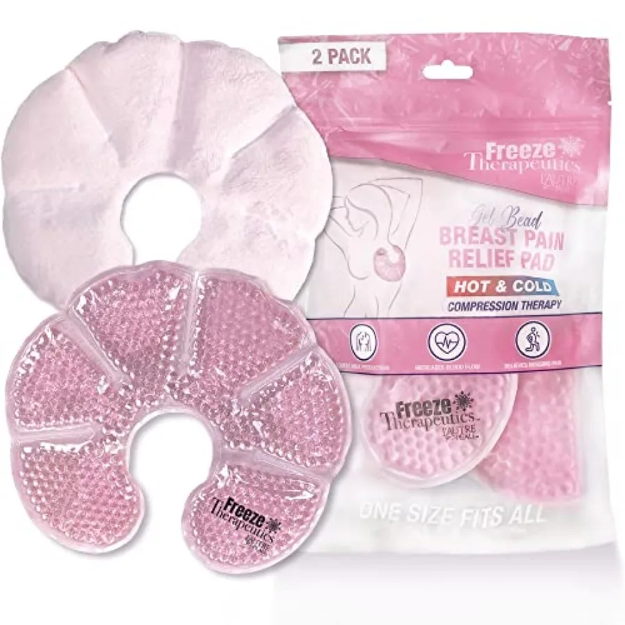 

USA Merchant Hot/Cold Plush Breast Gel Bead Packs by L'AUTRE PEAU Set of 2 Relief for Breastfeeding, Nursing Pain, Mastitis, En