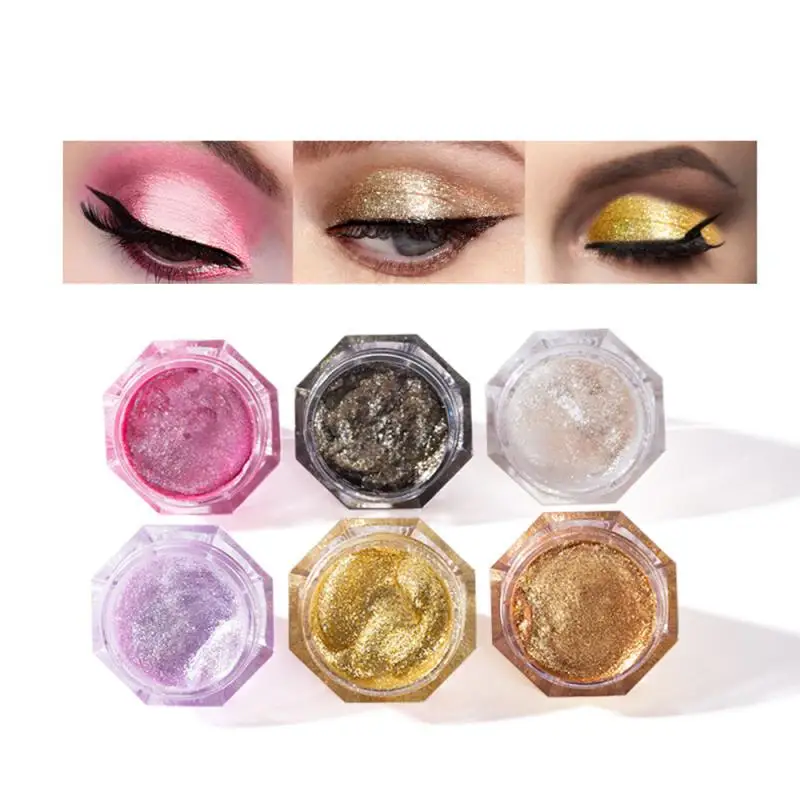 Purple Eye Shadow Silver Gold Shimmer Eyeahdow Cream Eye Makeup Waterproof Glitter Eyeshadow Party Pigment