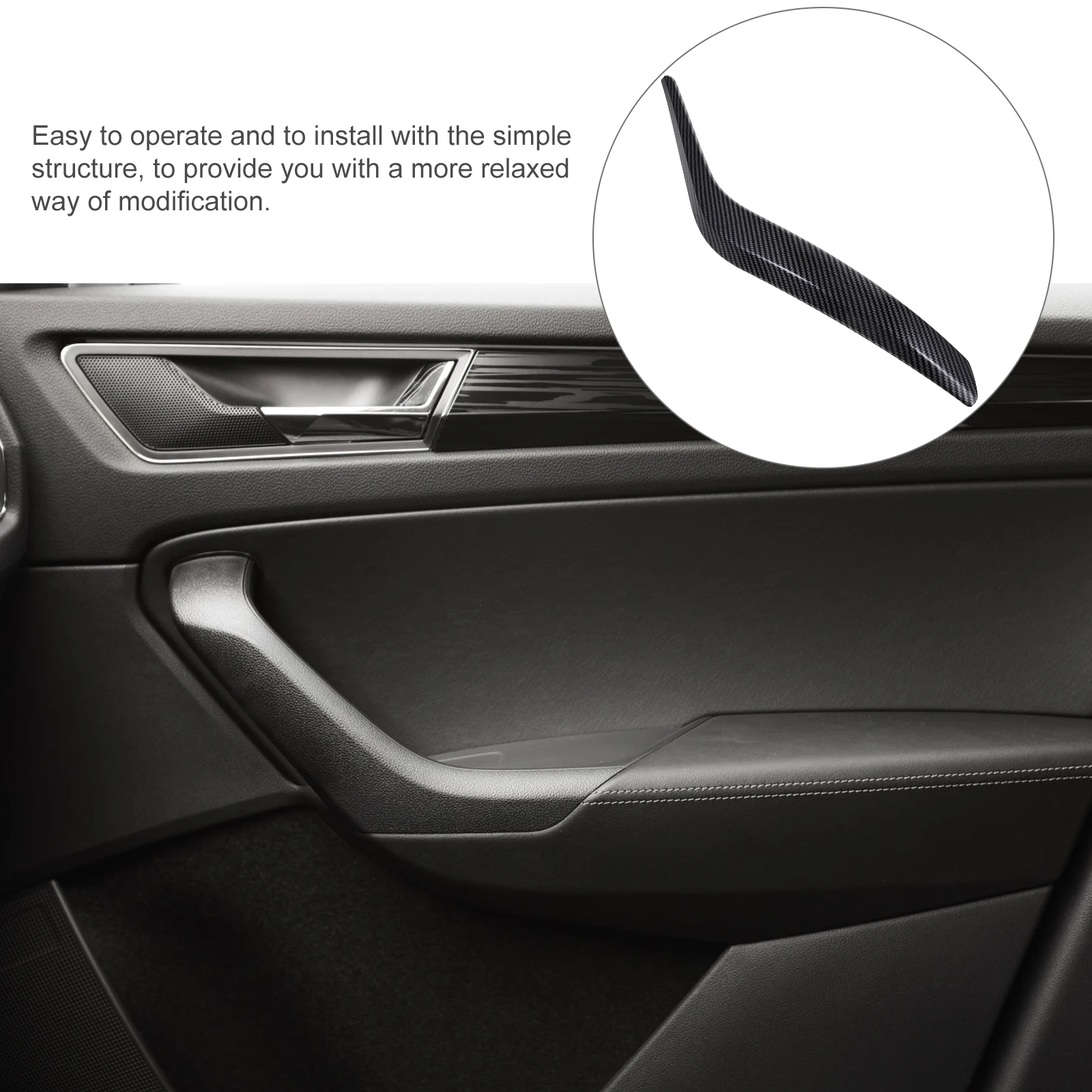 

Carbon Fiber Door H Cover for E84 2010 2016 Right Rear Black ABS PC Durable Easy Install Car Interior