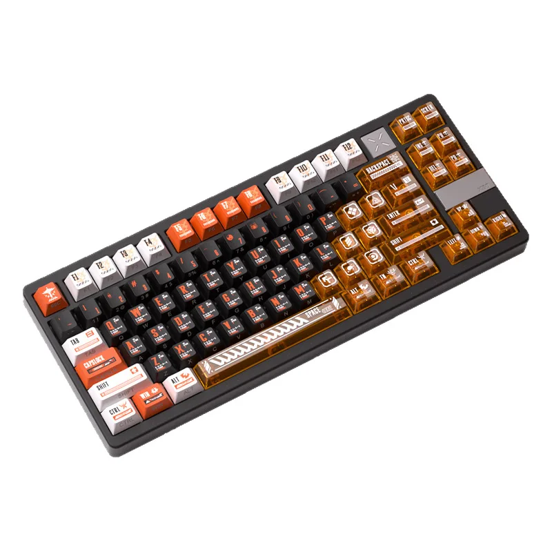 Original PC Double Spell Side Engraved Transparent Keycap Thermal Sublimation UV Process Adaptation 60 68 75 100