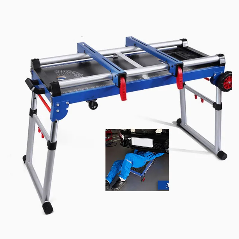 Portable Aluminum Machine Miter Saw Cutting Machine Bracket Multifunctional Workbench Woodworking Table Mobile Bracket