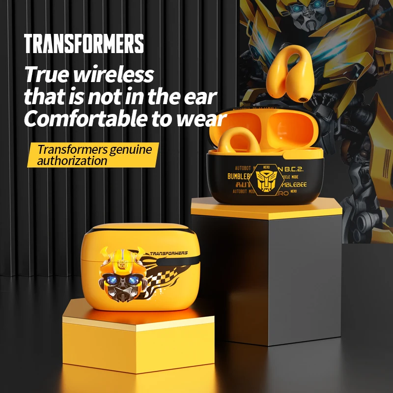 Transformers TF-T05 Earphones Bluetooth 5.3 Ear Clip Wireless  Touch Control Earbuds Gaming Earphone Long Battery New