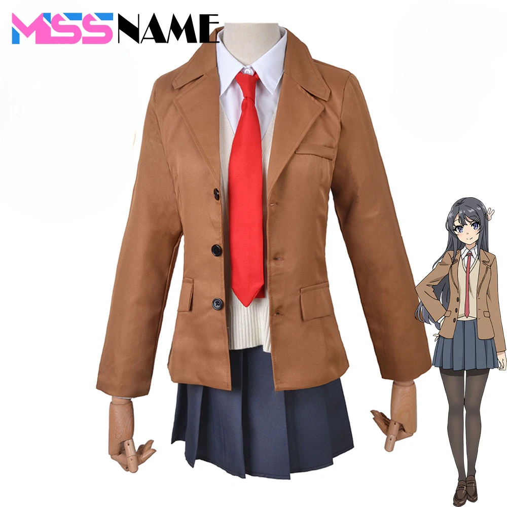 

Sakurajima Mai Cosplay Seishun Buta Yaro Rascal Does Not Dream Cosplay Costume Party Clothing Role Play Comic Wigs Coser Prop