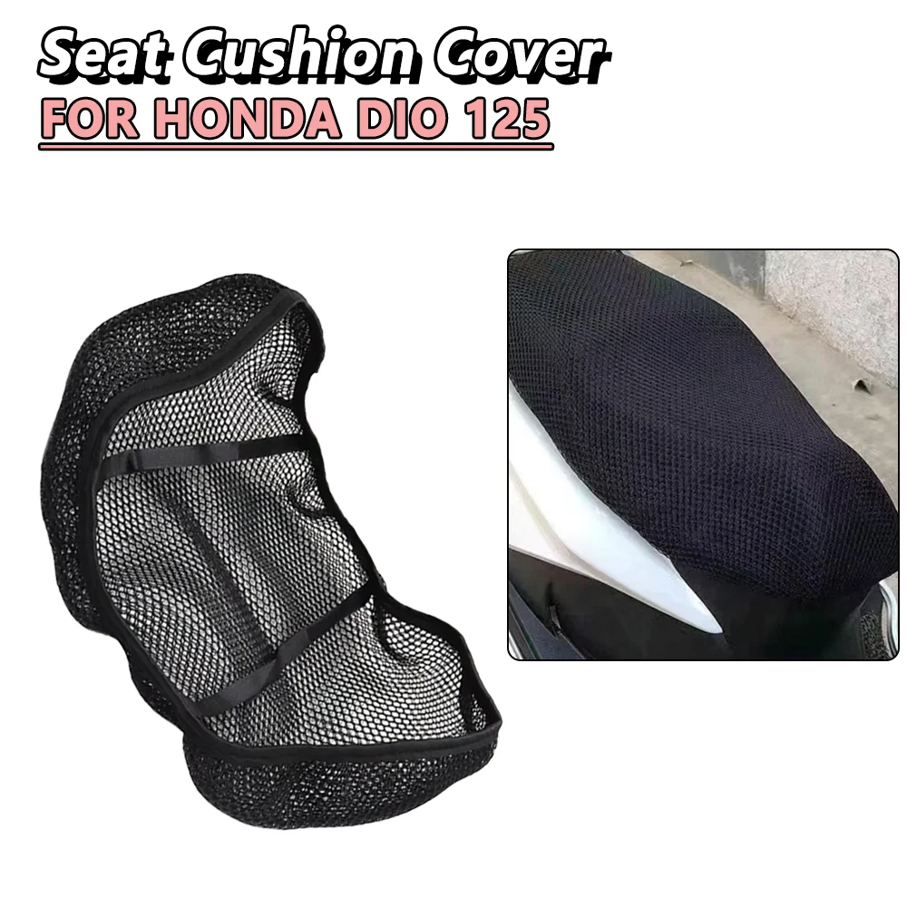 

For HONDA DIO125 DIO 125 Motorcycle Mesh Seat Cover Insulated Breathable Anti-Slip Waterproof Cushion Cover