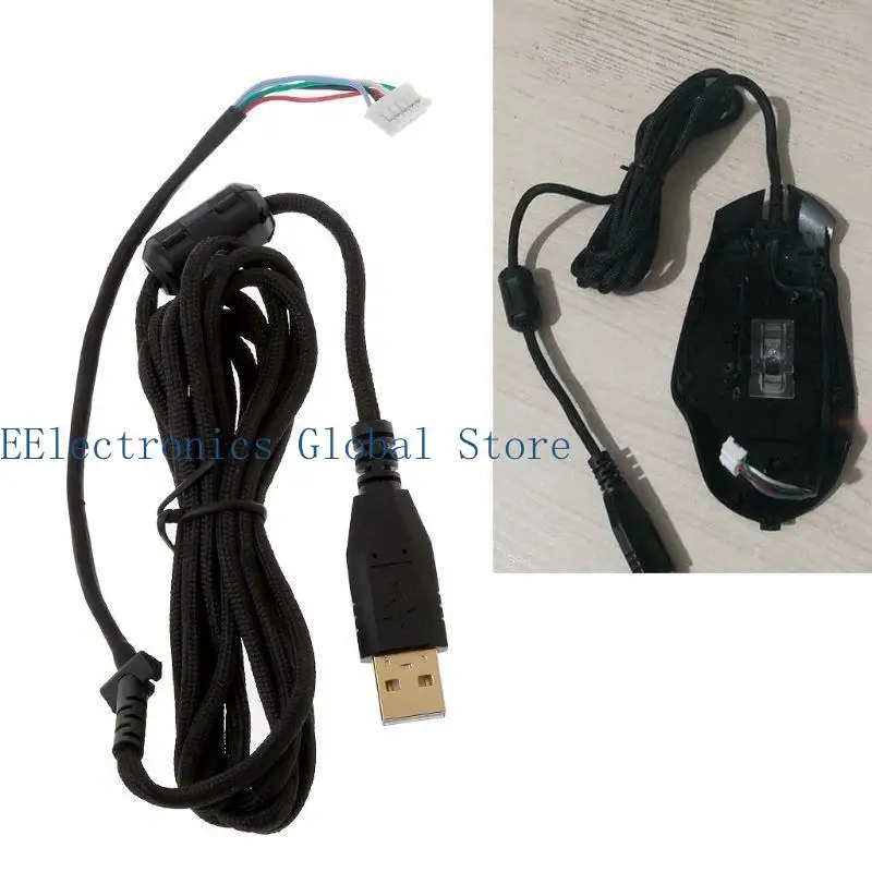 

462B 2m USB Mouse Cable Cord PVC Mice Line Replacement Wire for G402 Mouse Replacement Part Repair Accessory