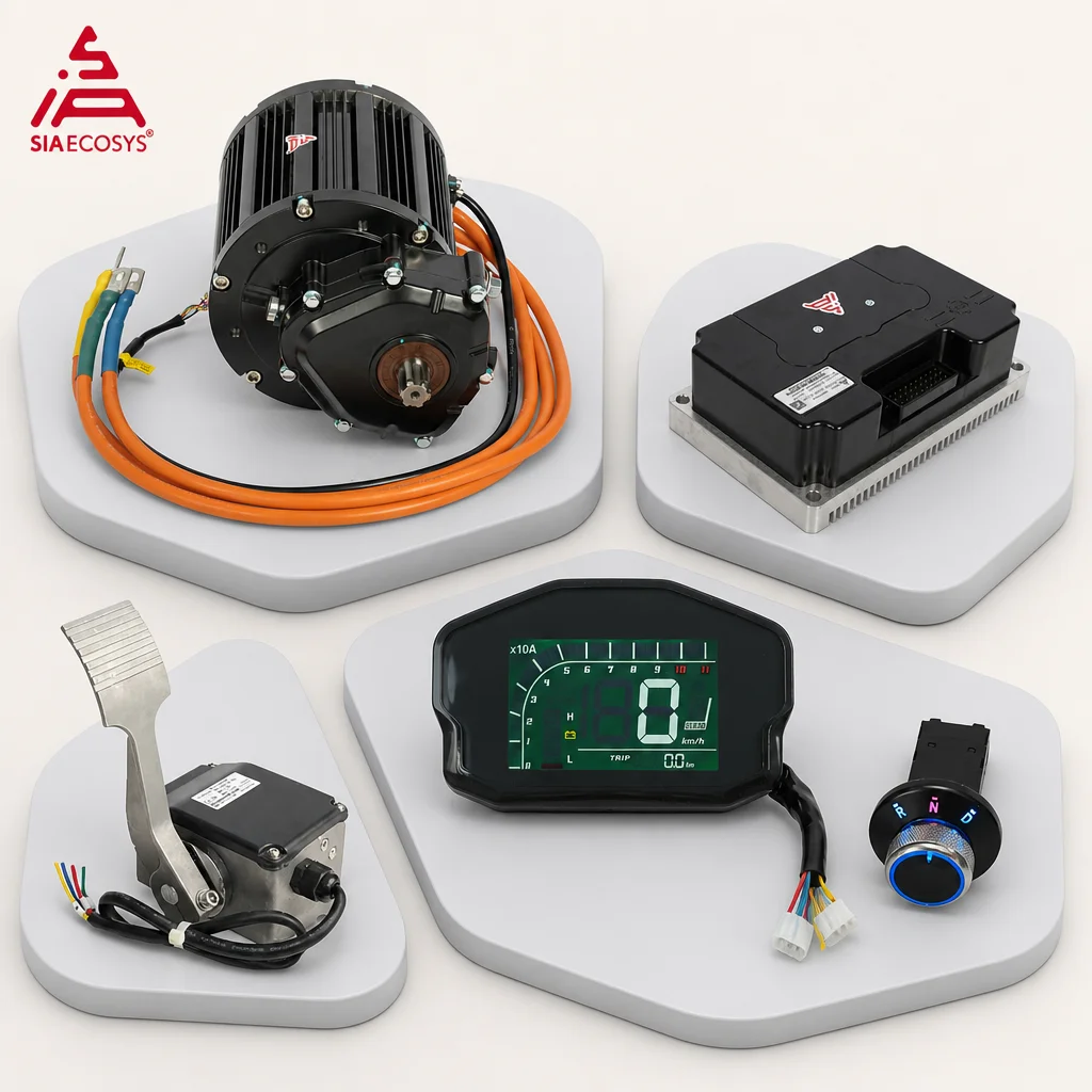 QSMOTOR 4KW QS138 V3 Mid Drive Motor 90H 7200RPM Geared 1:2.35 with FarDriver ND72680 350A 680A Controller for Go-Kart Kit
