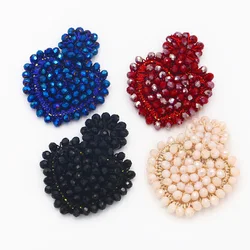 OCESRIO Big and Small Handmade Beads Earrings Hooks For Women With Stone Crystal Bohemian Big Earring Boho Jewelry erha033