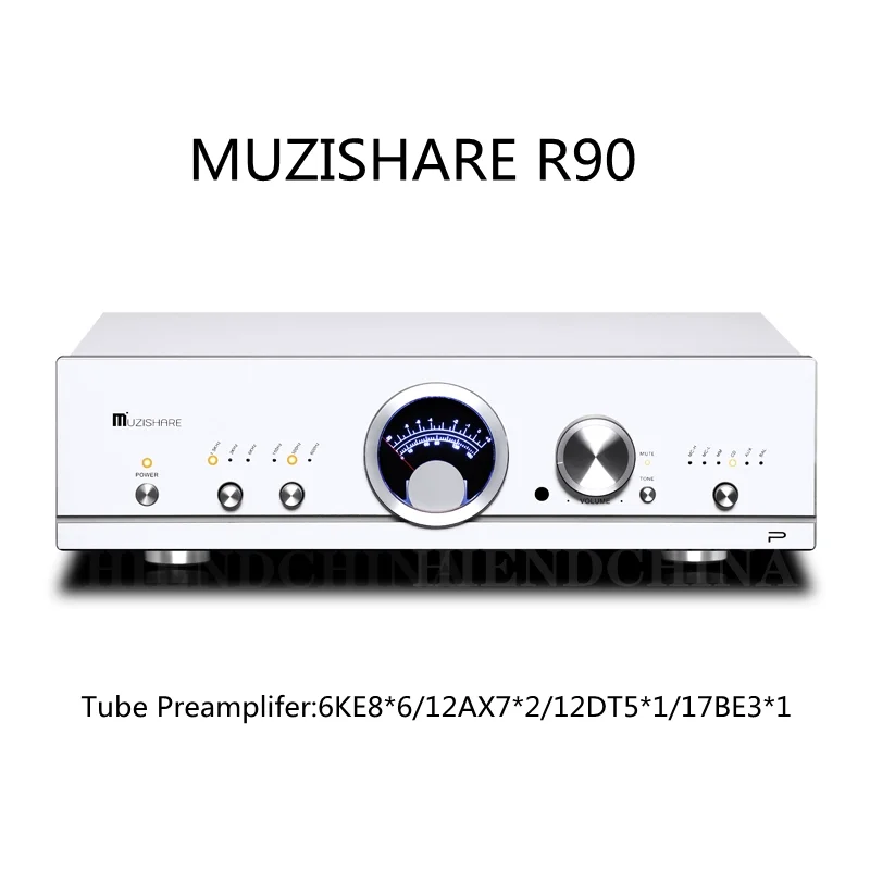 

MUZISHARE R90 Tube Preamplifier 6KE8*6/12AX7*2/12DT5/17BE3 Tube Fully Balanced Phono Frequency Adjustment With Remote Control