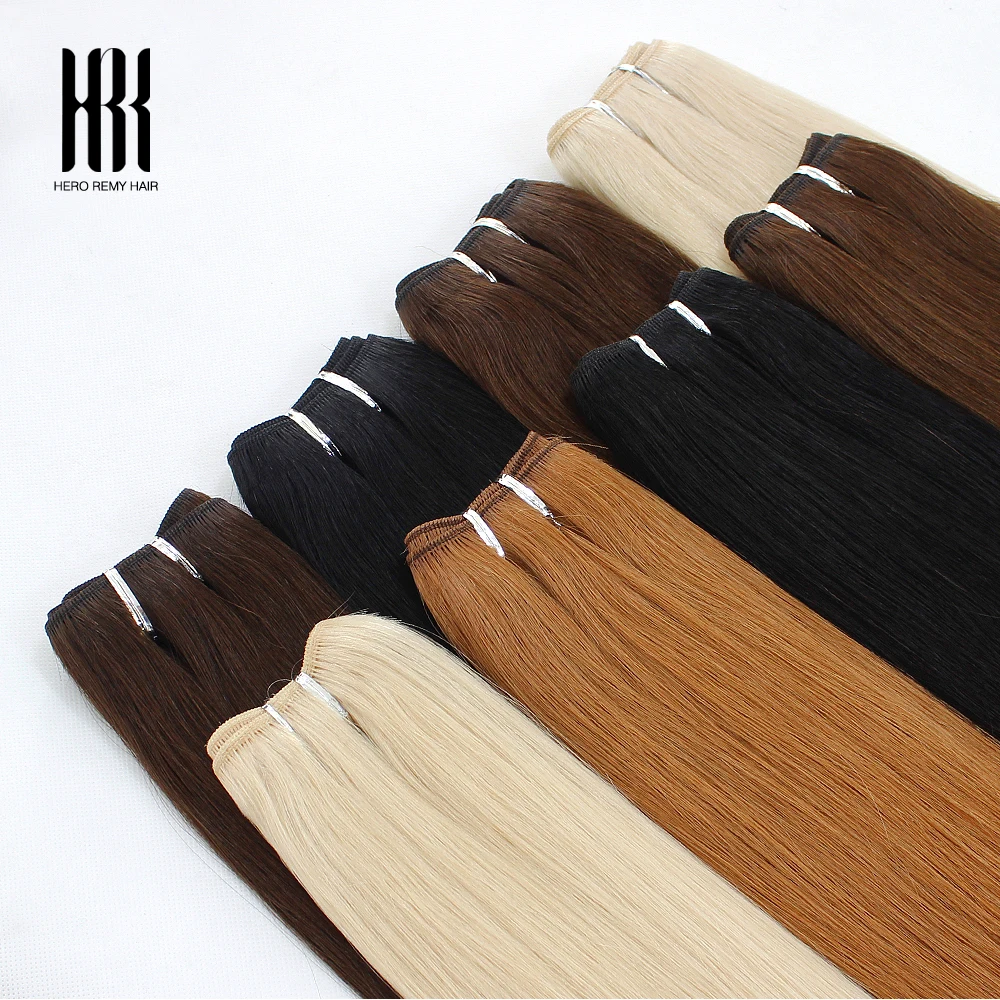 European Remy Straight Natural Human Hair Weave Bundles Highlight Human Hair Weft Extensions 150g/piece 16-22