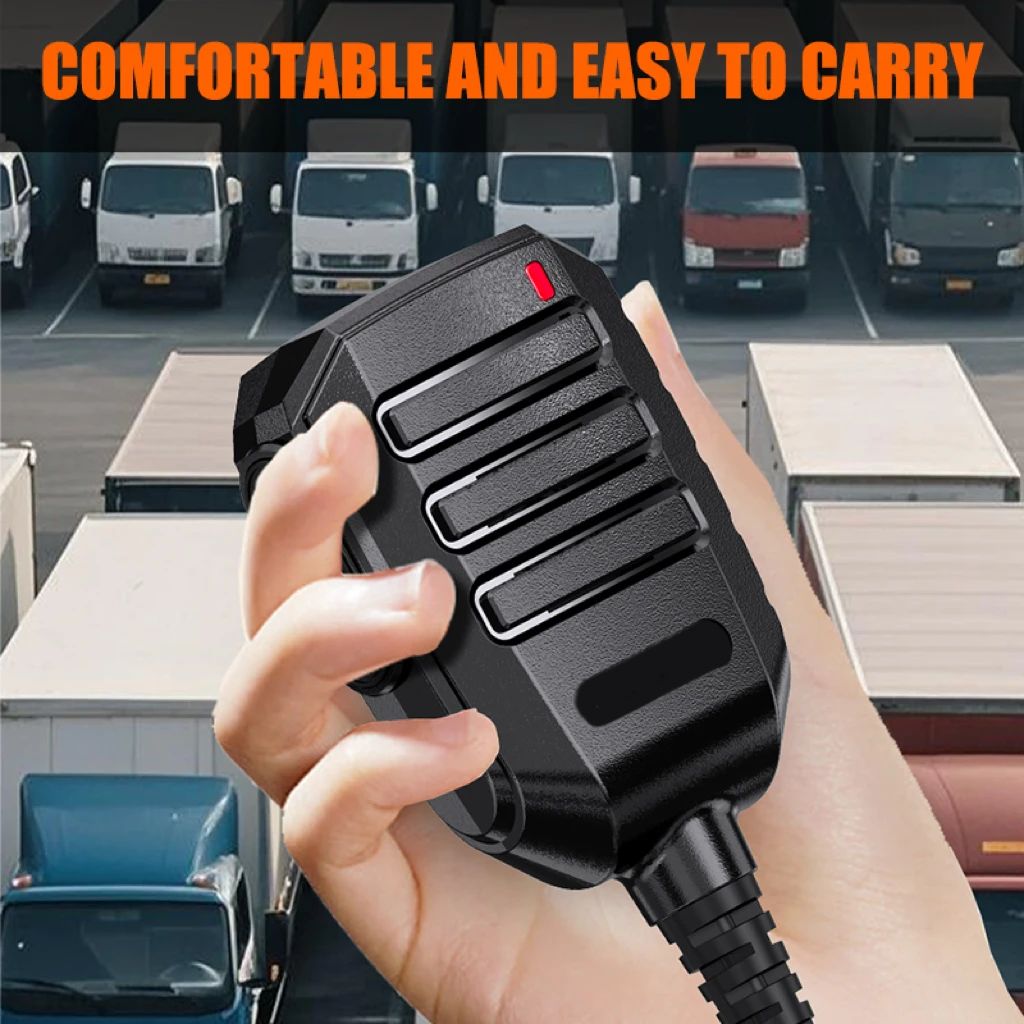 Altavoz de micrófono walkie talkie de mano profesional M6 con IP54 resistente al agua 360 °   Clip giratorio Botón PTT grande K-head