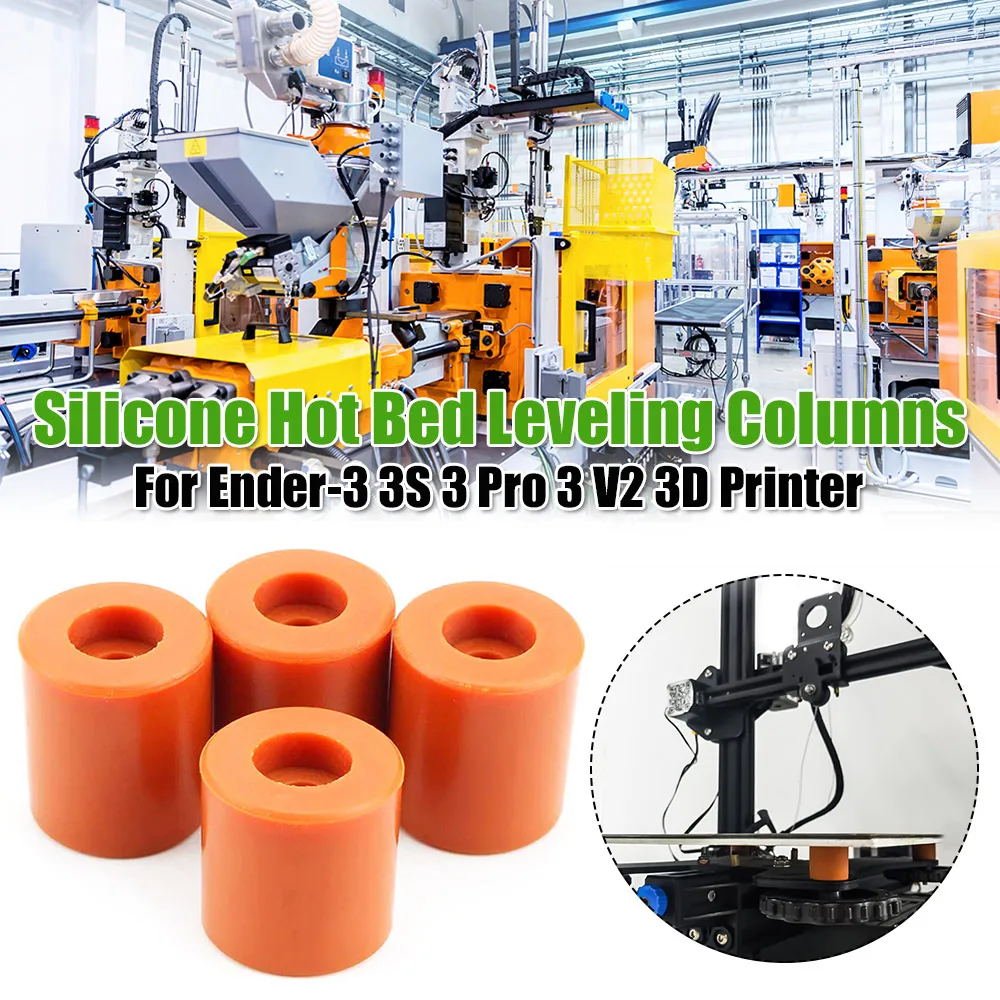 

4/20pcs Heat Resistant Silicone Bed Leveling Columns 4pcs for Creality Ender-3/3Pro/3V2 CR-10/10S/10Mini 3D Printer