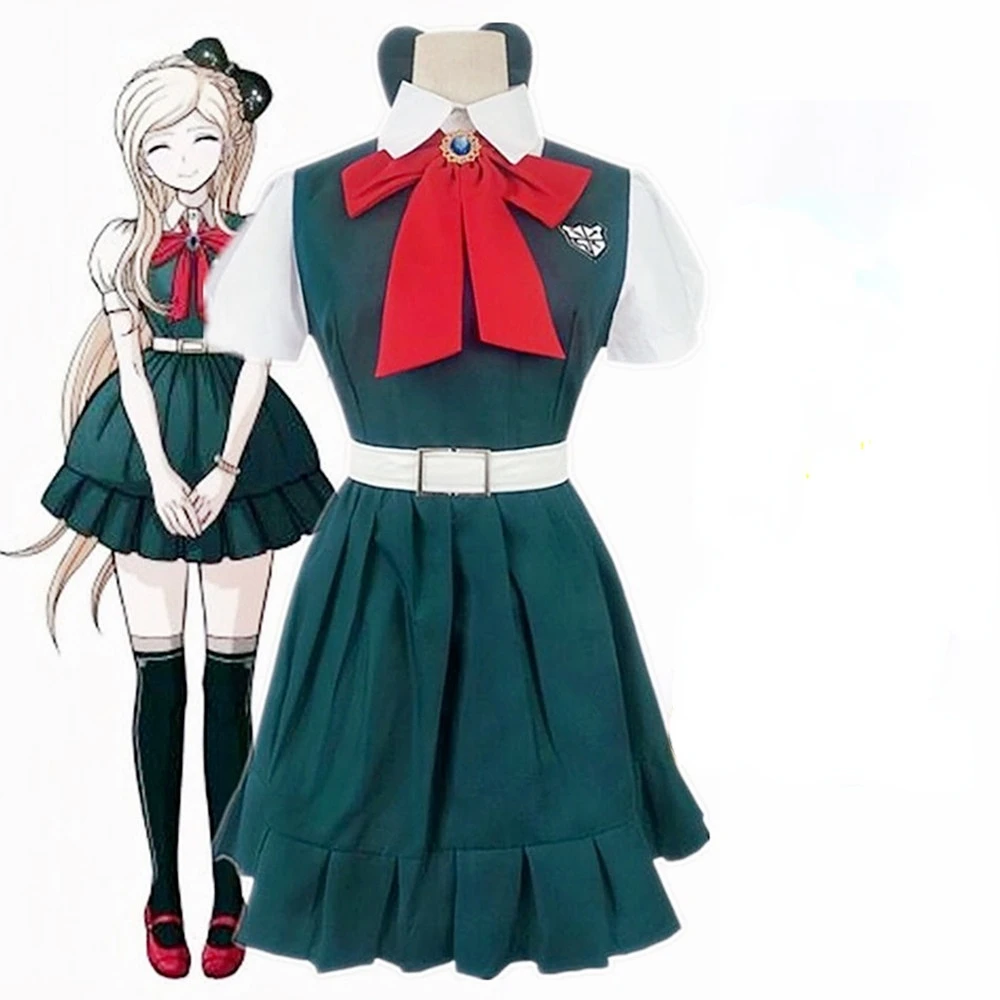 

Anime Danganronpa 2 Despair Sonia Nevermind Cosplay Dress Woman Party Halloween Costume JK School Uniform