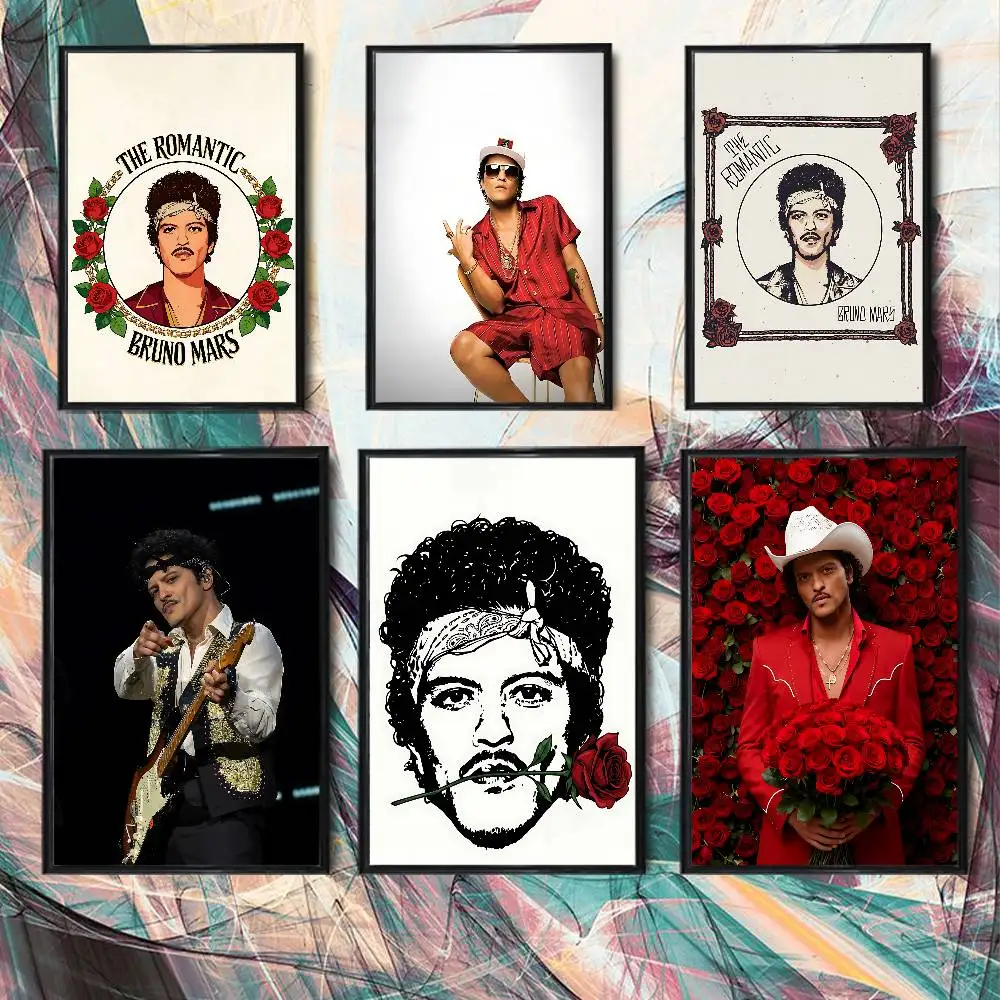 The Romantic Bruno Mars Poster Poster Paper Print Home Living Room Bedroom Entrance Bar Cafe Art Painting Decoration