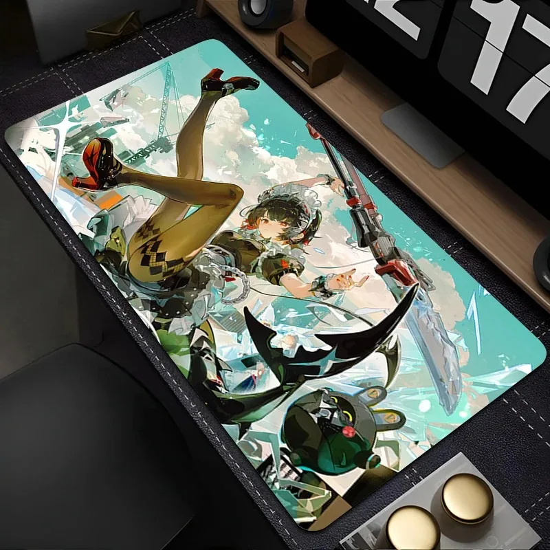 Ellen Joe Zenless Zone Zero Deskmat لوحة ماوس كمبيوتر محمول كبيرة ملحقات ألعاب لوحة المفاتيح XXL Mousepad Kawaii Girl Carpet Mouse Mat