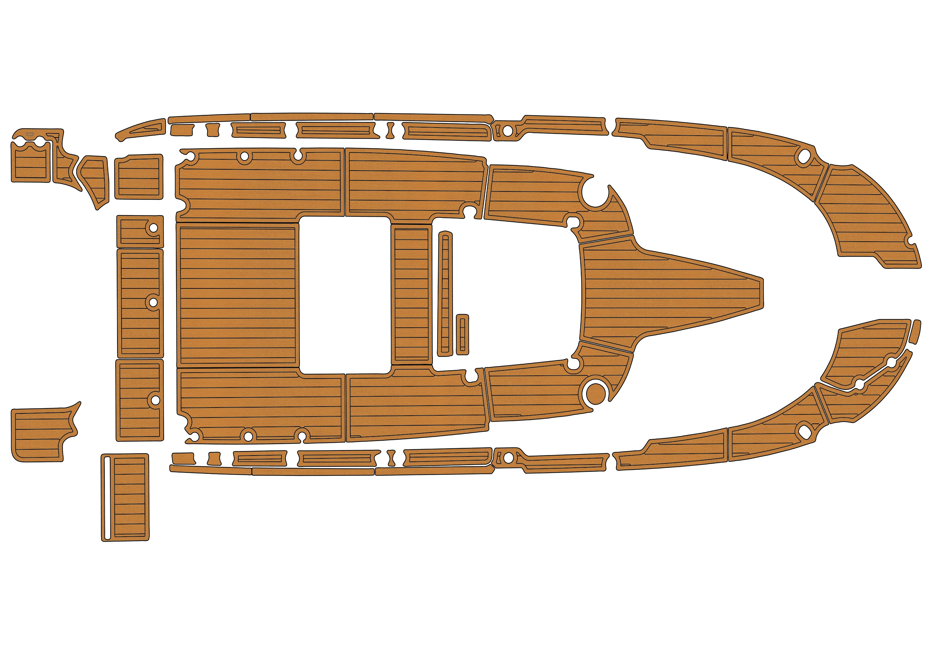 

Морской коврик из ПВХ с имитацией тика, нескользящий, из ЭВА-пены 6 мм (1/4 дюйма), для Bayliner Trophy 2503 2001-2004 гг., Seadek Aqua, морское напольное покрытие