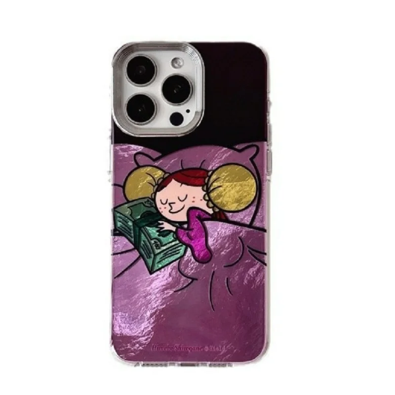 

Cartoon Sleeping Girl Phone Case For iPhone 17 16 15 14 13 Pro Max Full Cover Circular Edge Dual Layer