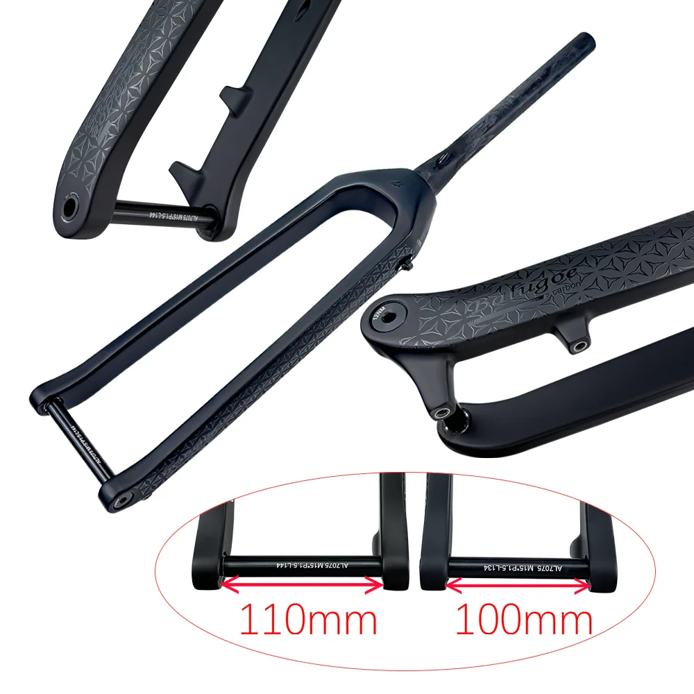Spinal Canal Straight Cone High Rigidity MTB Bicycle Disc Brake Front Fork Shiny Matte Offset 45MM 26er 27.5er 29er Universal
