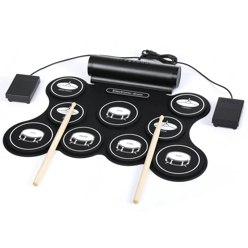 

Percussion Electronic Drum Pad System Battery Portable Electronic Drum Cymbal Set Professional Bateria Musical Drums Instrument