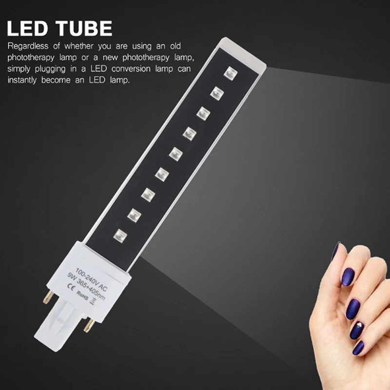 9W 9LEDS elektronische fototherapie LED-lamp gloeilamp voor Nail Art UV-geldroger