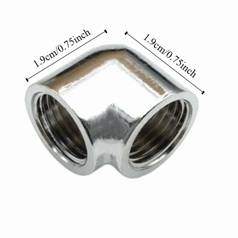 Picture 6: 2PCS 90 Degree G1/4 Thread Adapter Double Internal Thread Black/Silver/White PC Water Cooling Water Cooling Fitting PC Computer