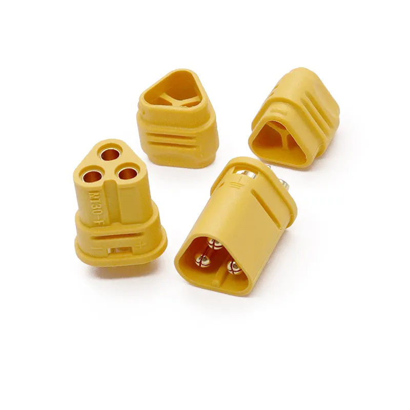 MT30-F/M plug three-core male and female head low loss model three-phase three-pole aircraft model remote control ESC connector