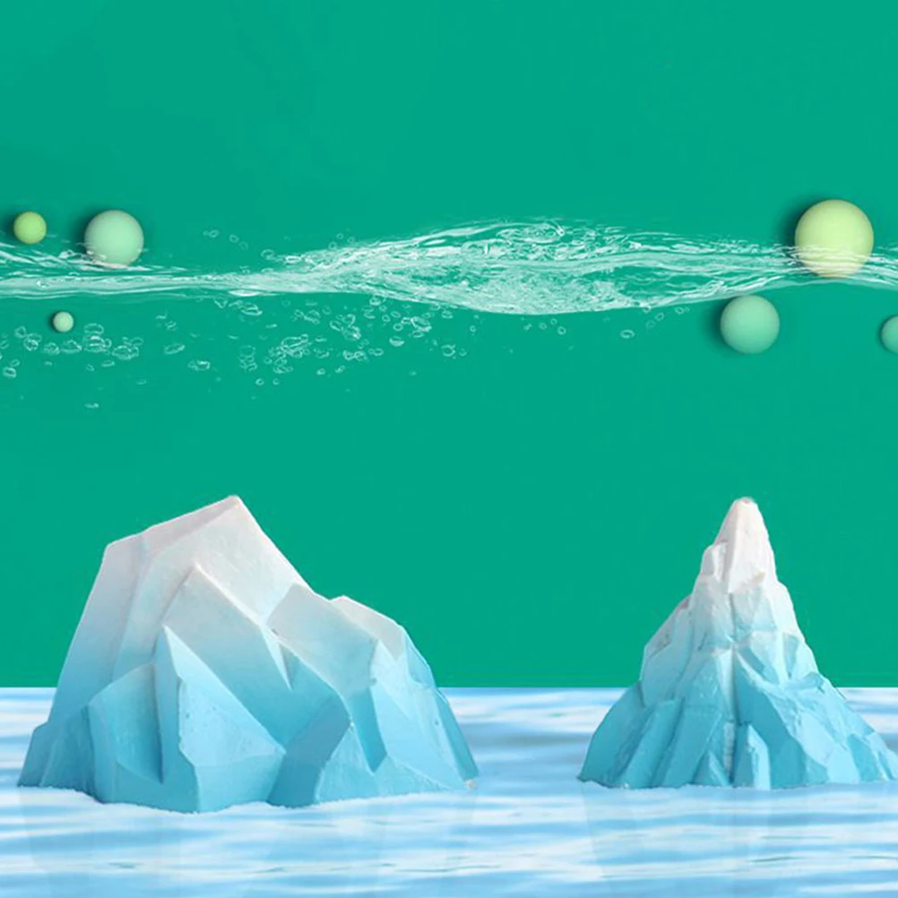 فيض الديكور 2 مجموعات صغيرة Floeberg نموذج بولي كلوريد الفينيل زخرفة صغيرة خزان الأسماك الجبال مناسبة جميع الأحجام مستقر أسفل صغير #4