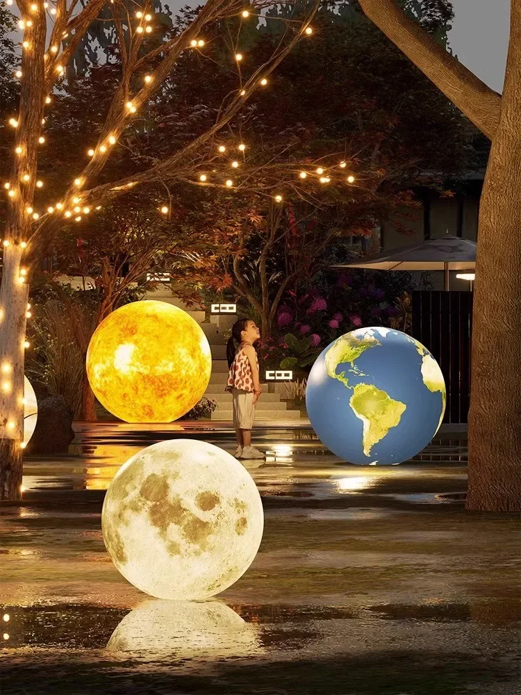 Solar Planet Lawn Light Color Planet Decoration Ambient  Landscape Garden  Moon  Outdoor Waterproof