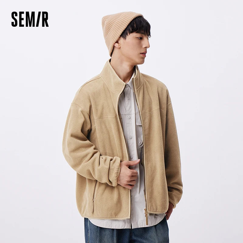 Semir Jacket Men Anti-Static Fur Coat New Autumn 2024 Warm Fleece Couple Style Collar Top