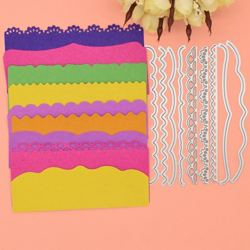 Flower Wave Metal Cutting Dies Stencils for Diy Scrapbooking Photo Album Decoration