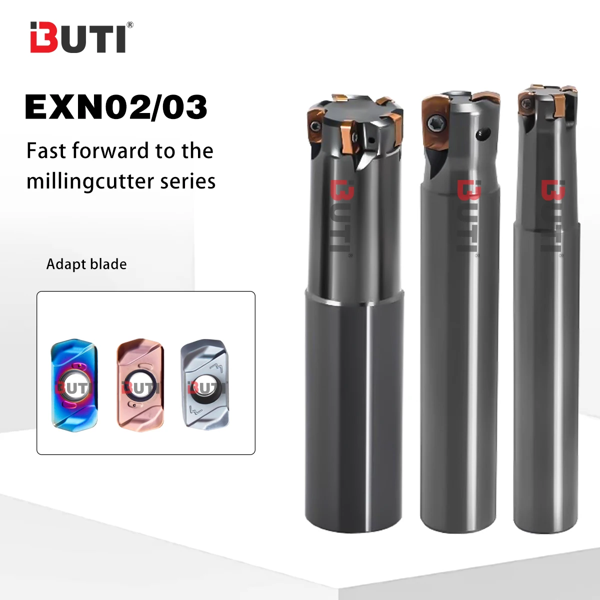 EXN02R EXN03R LNMU0202 LNMU0303 Milling Cutter Rod Milling Blade Fast Feed Blade Wear-resistant Material Double Sided Processing