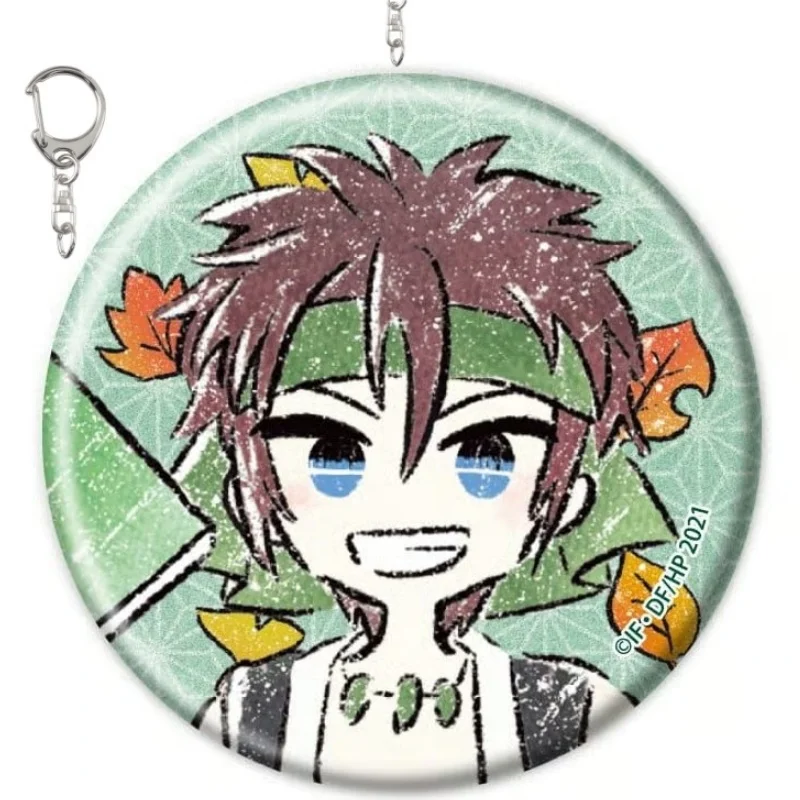 6CM Anime Game Hakuoki 10CM Circle Acrylic Keychain Bag Pendant Toshizo Hijikata,Hajime Saito Cosplay Bag Acrylic KeyRing 10PCS
