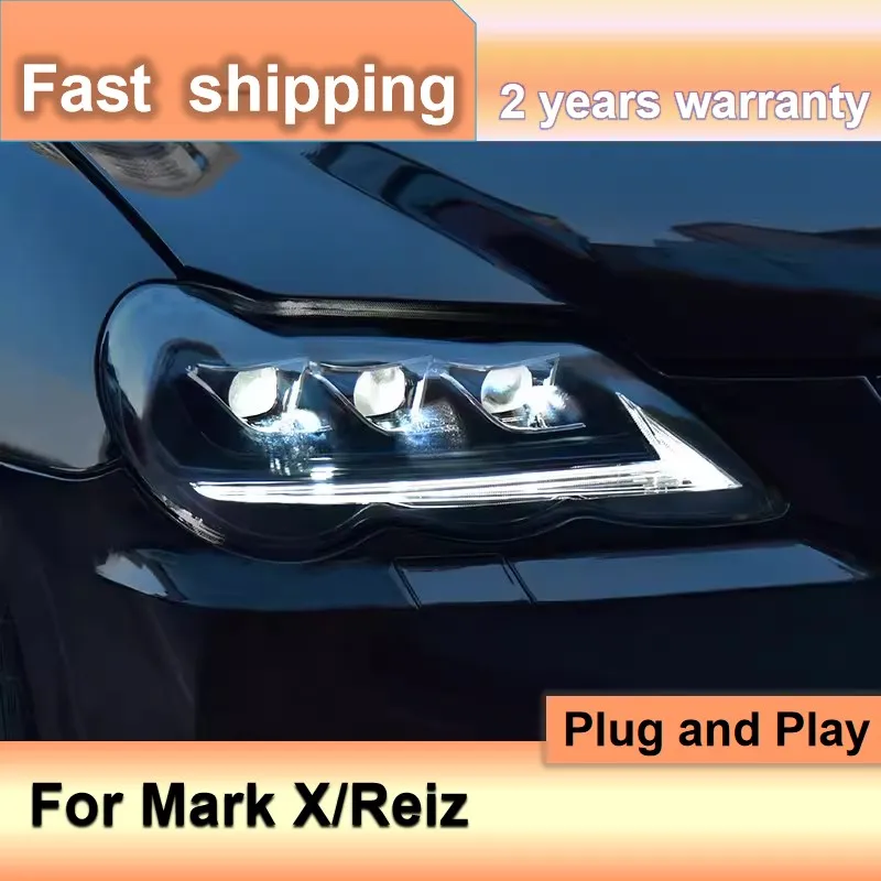 

Car Accessories for Toyota Mark X Headlamp 2005-2009 Reiz Headlights DRL Turn Signal High Beam Projector Lens