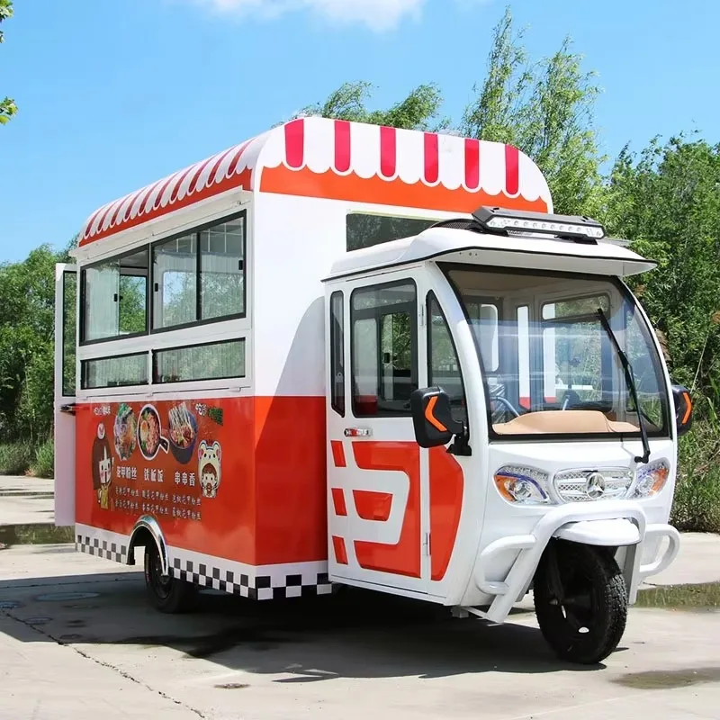 Versatile Mobile Food Truck Easy-to-Assemble with Diverse Food Item Selling Capabilities