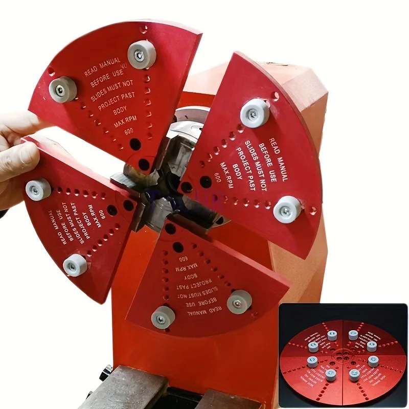 

Aluminum Wood Turning Lathe Chuck Woodworking Cart Rotary Wood Screw Clamping Jig Centrifugal Large Flat Jaw Bottom Repair Tools
