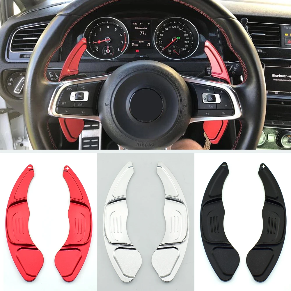 Aluminum Steering Wheel Shift Paddle Extension Shifter Replacement For Volkswagen Golf 7 MK7  2015 - 2017