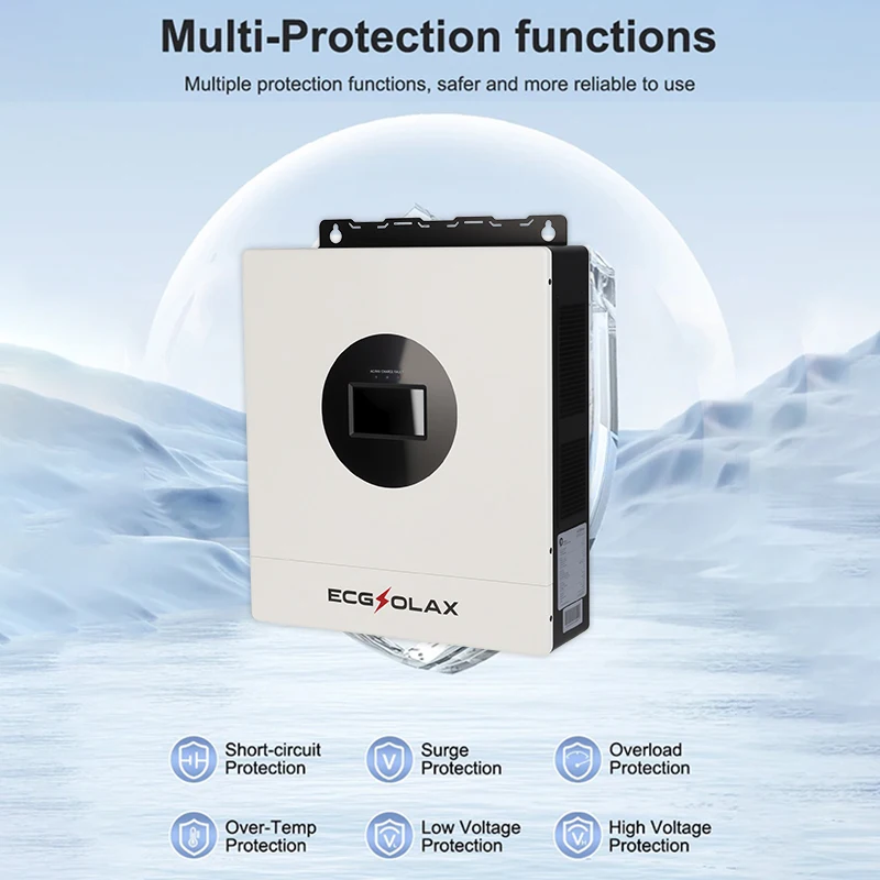 ECGSOLAX 21KW 120V / 240V عاكس شمسي هجين 48V مدمج واي فاي الولايات المتحدة القياسية سبليت المرحلة 110V ما يصل إلى 6 محولات للطاقة الشمسية بالتوازي #2