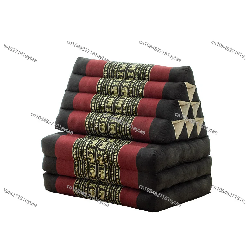 Triangular Floor Cushion Tatami Bay Window Mat Thai Style with Core