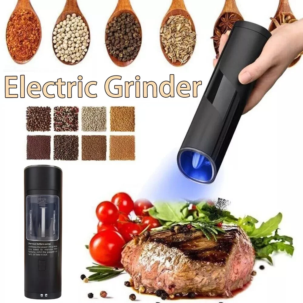 

Gravity Pepper Mill Grinder Salt Pepper Grinder Set Electric Pepper Mill Set Spice molinillo de pimienta Battery-Operated