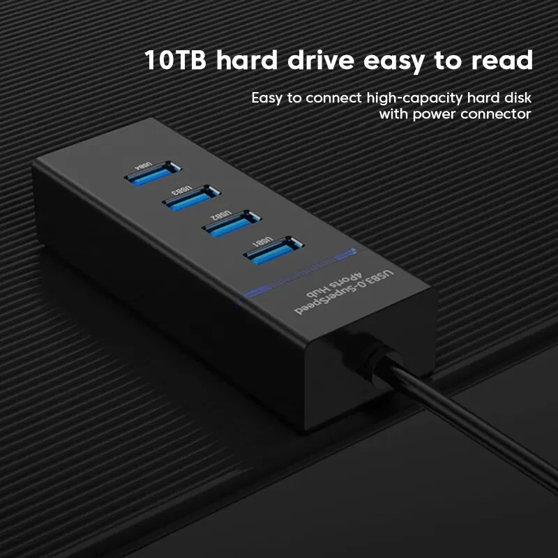 4 منافذ USB 3.0 Hub USB Hub عالية السرعة USB الفاصل محول 5Gbps ملحقات جهاز الكمبيوتر متعدد المنافذ Hub 4 USB 3.0 2.0 منافذ
