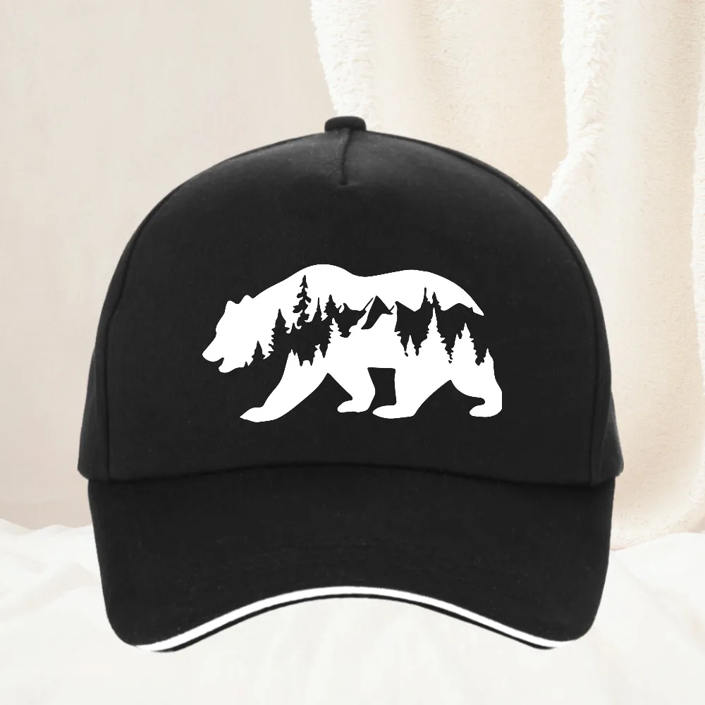 

Creative Bear &woods Outdoor Sport Trucker Hat Summer Hot Sale Unisex Fitted Print Baseball Caps Casual Sunhat