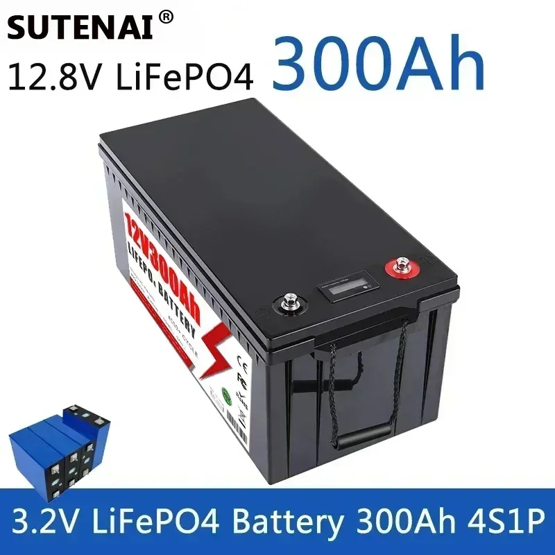 12V 300Ah LiFePO4 Battery Built-in BMS Lithium Iron Phosphate Cells For Replacing Most of Backup Power Home Energy Storage