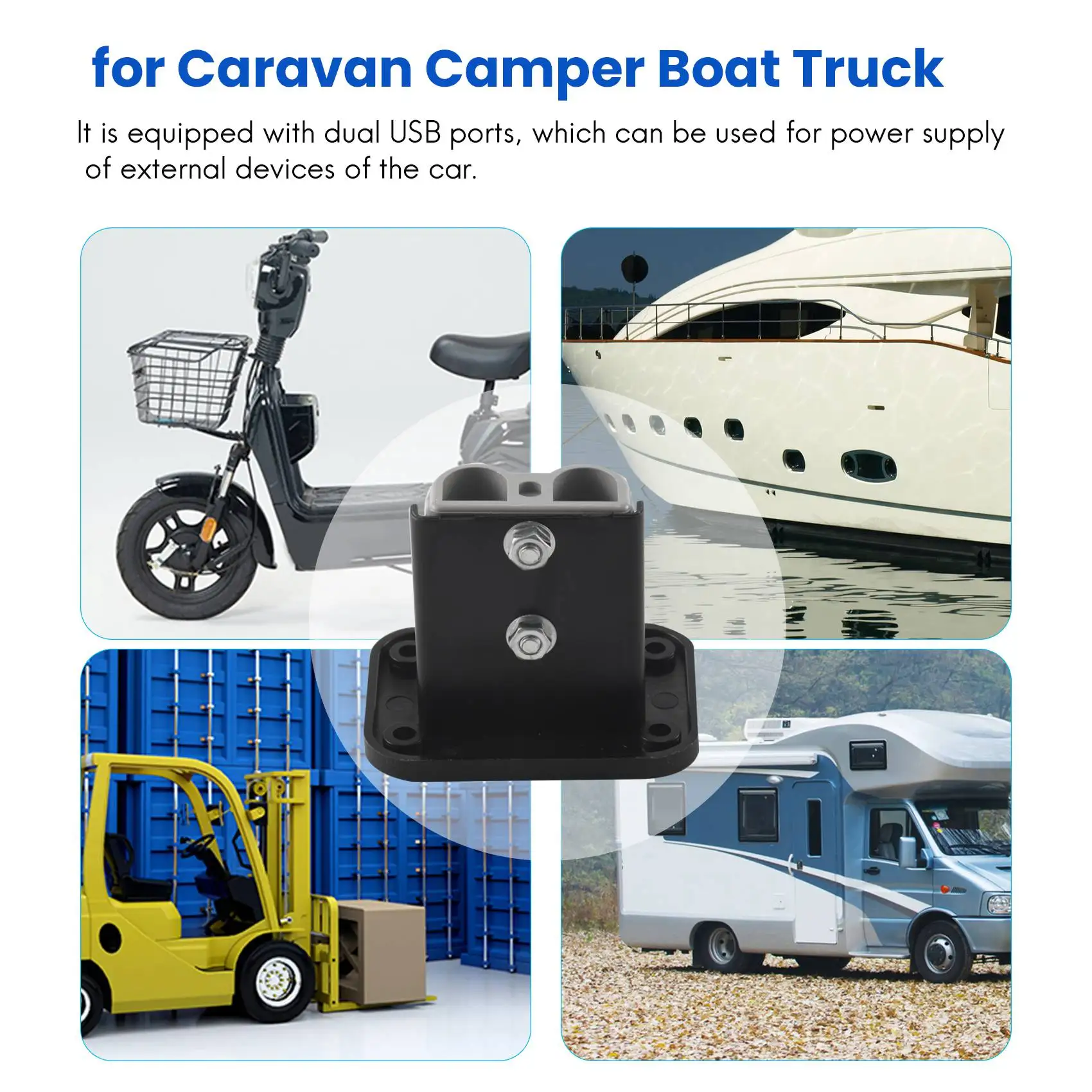 Flush Mount 50 แอมป์สําหรับ Anderson ปลั๊กยึดแผงสําหรับ Caravan Camper เรือรถบรรทุก