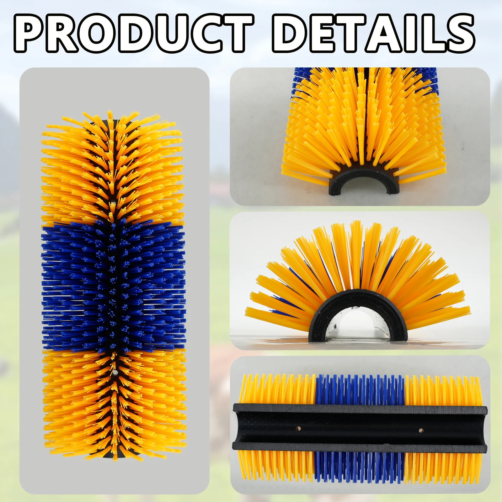 Livestock Scratching Brush Cow Scratcher Brush Horse Brush Nylon Multipurpose Livestock Brush for Donkeys Goats Sheep Pigs Deer